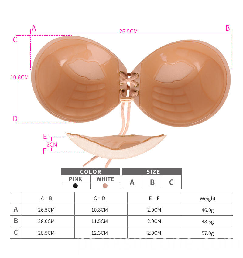 Sutiã invisível push-up com alça Invisible Push-up Bra With Strap